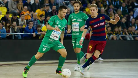 Partido entre el FC Barcelona y el Magna Gurpea.