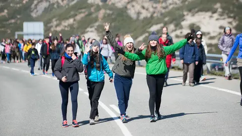 Peregrinos en la segunda Javierada de 2016. PABLO LASAOSA  15