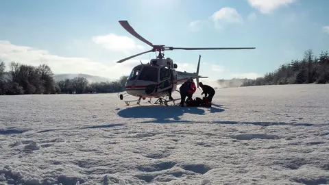 Rescate de dos peregrinos en Izandorre, Navarra.