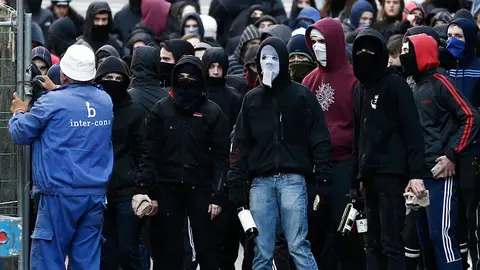 Imágenes de los incidentes tras la huelga estudiantil. EFE (13)