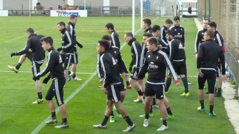 Entrenamiento de Osasuna en Tajonar.