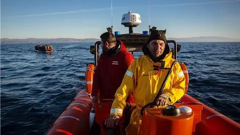 Embarcación de 'Navarra abre los brazos'