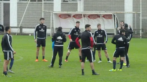 Entrenamiento de Osasuna en Tajonar.