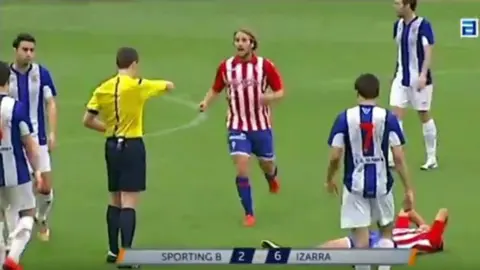 Partido Sporting B - Izarra (2-6).