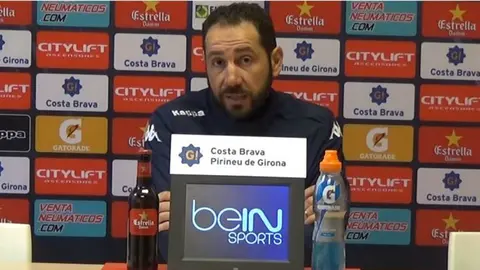 Pablo Machín en rueda de prensa