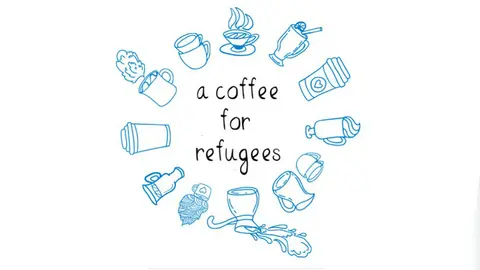 Vídeo de un café para los refugiados.