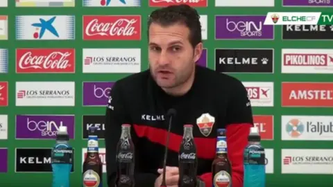 Rubén Baraja en rueda de prensa.