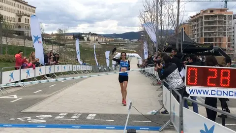 Llegada de Maitane Melero a la meta.