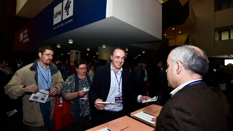 Javier Esparza, en el Congreso de UPN. (Pablo Lasaosa).
