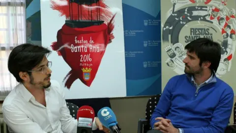 Momento anunciador del cartel de fiestas de Tudela.