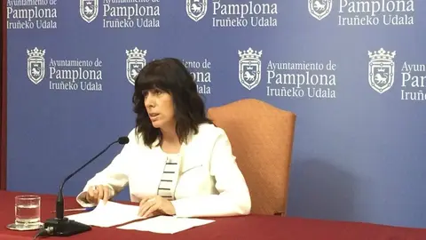 Maite Esporrín, durante la rueda de prensa ofrecida esta mañana de jueves.