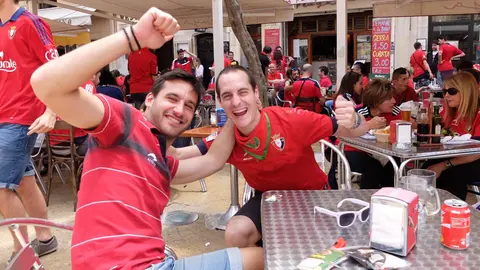 La afición rojilla desembarca en Tarragona para el Nástic-Osasuna I ALZUGARAY (7)