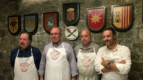 Junta directiva de Napardi Aurelio Soria, Miguel Redín (presidente), Alfonso Landíbar y José Joaquín Gallo. NR