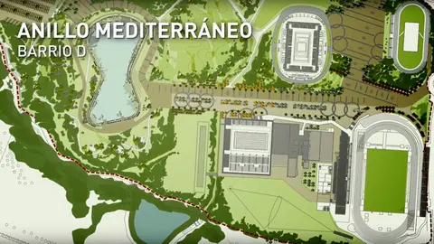 Mapa del proyecto para los Juegos del Mediterráneo de Tarragona 2017.