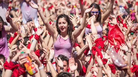 Chupinazo de San Fermín 2016 desde la Plaza del Castillo. DANIEL FERNÁNDEZ (4)
