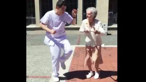 Un momento del vídeo de la residencia Amma Argaray.