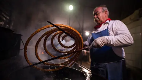 Churrería La Mañueta durante los Sanfermines de 2016. DANIEL FERNÁNDEZ (13)