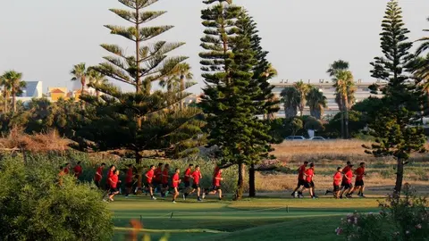 Osasuna empieza la pretemporada en Rota.   