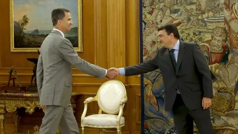 Aitor Esteban se reune con el rey Felipe VI. EFEBallesteros