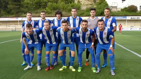 Alineación del Izarra en Estella.