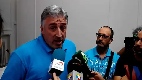 Joseba Asirón durante la rueda de prensa.