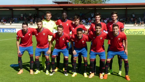 Alineación del filial de Osasuna en Tajonar. 2016-17.
