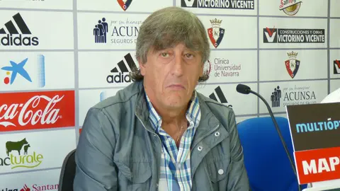 Martín Monreal en rueda de prensa en Tajonar.
