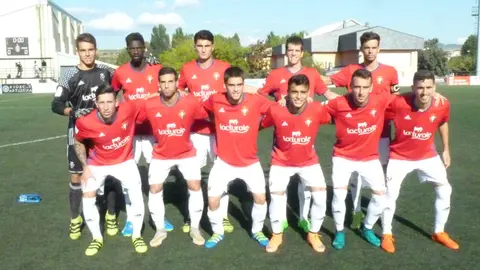 Equipo titular de Osasuna B en Mutilnova.