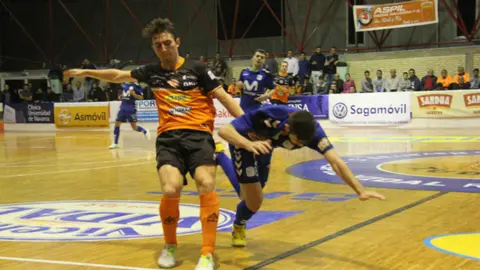 Partido entre Aspil Vidal e Inter Movistar en Tudela. Foto web Ribera Navarra.