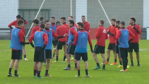 Entrenamiento de Osasuna en Tajonar.