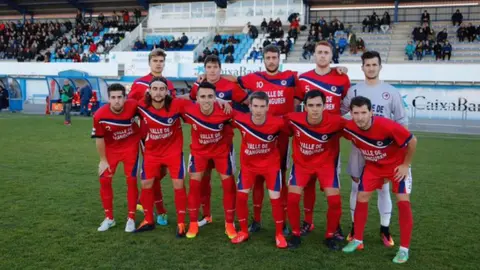 Equipo titular de la Mutilvera en Aranda de Duero. Twitter Arandina.