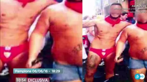 Las imágenes de El Prenda y el resto de secuaces de La Manada en Sanfermines, horas antes de la supuesta violación a una joven EL PROGRAMA DE ANA ROSA