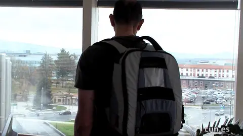 Óscar, el albañil navarro que ha recibido el primer corazón artificial de España.