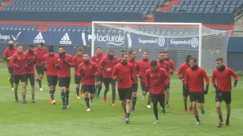 Entrenamiento de Osasuna en El Sadar.