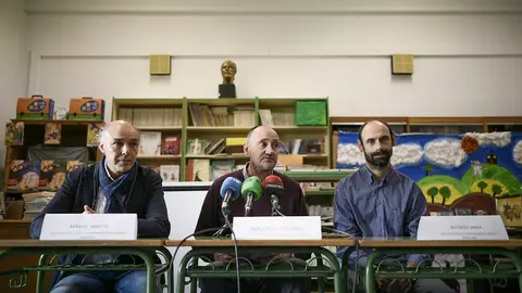 ´Manuel Martín, Juan Carlos Turumbay y Alfonso Landa durante la comparecencia sobre el PAI. PABLO LASAOSA (1)