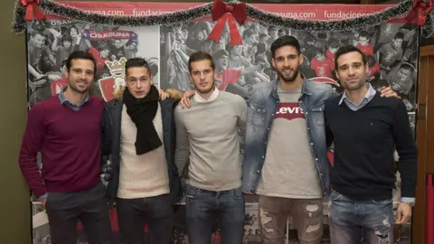 Jugadores de Osasuna en la fiesta de la Fundación. CA Osasuna.