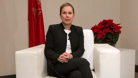 Uxue Barkos durante su discurso de fin de año 2016.