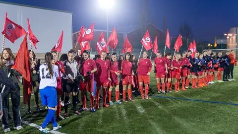 Partido amistoso entre la selección Navarra y un combinado vasco con motivo de la celebración del Día del Fútbol Femenino (4). IÑIGO ALZUGARAY