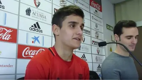 Aitor Lorea en rueda de prensa.