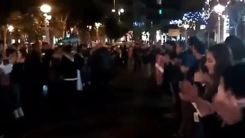 Recibimiento en San Sebastián al etarra Balerdi Ibarguren COVITE