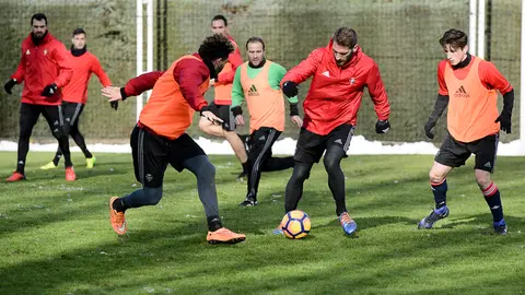 Último entrenamiento de Osasuna antes del partido contra el Granada. PABLO LASAOSA 16