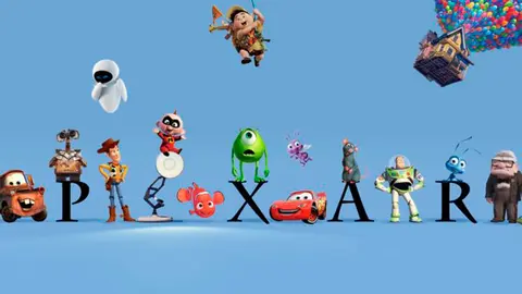 Varios de los personajes que protagonizan algunas de las más famosas películas de Pixar.
