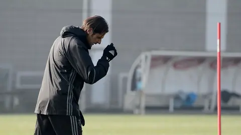 Osasuna en su último entrenamiento antes de viajar para enfrentarse al Celta de Vigo. PABLO LASAOSA 03