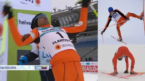 Adrián Solano, recientemente apodado el peor esquiador de la historia.