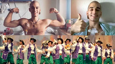 La comparsa La bella durmiente dedica una emotiva canción a Pablo Ráez. TWITTER