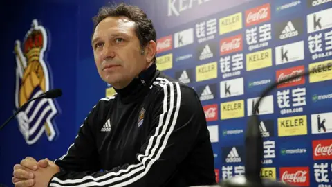 Eusebio Sacristán en rueda de prensa. Efe.