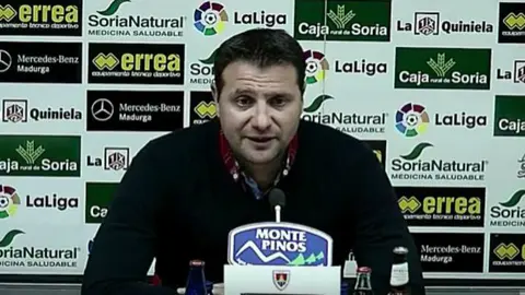 César Palacios en rueda de prensa en Soria.