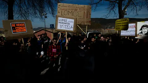 CCOO, UGT, Herrikoa y Eraldatu han convocado una jornada de huelga general. PABLO LASAOSA 15