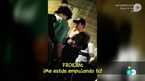 Froilán, en una imagen del altercado que protagonizó a las puertas de una discoteca madrileña.