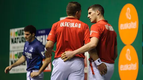 Semifinal del Campeonato Mano Parejas entre Olaizola II - Untoria y Elezkano II - Zabaleta. MIGUEL OSÉS_8